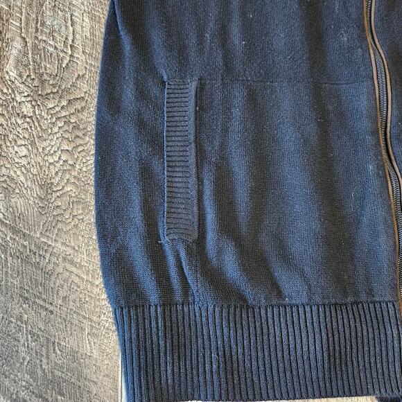 Southern Pines Sweater Vest Full Zip Golf Mens Size Large Pockets Knit Leather - Picture 7 of 13